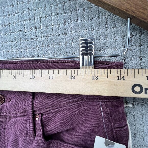 MOTHER The Insider Crop Step Fray Mauve Wine Jeans - Picture 9 of 12